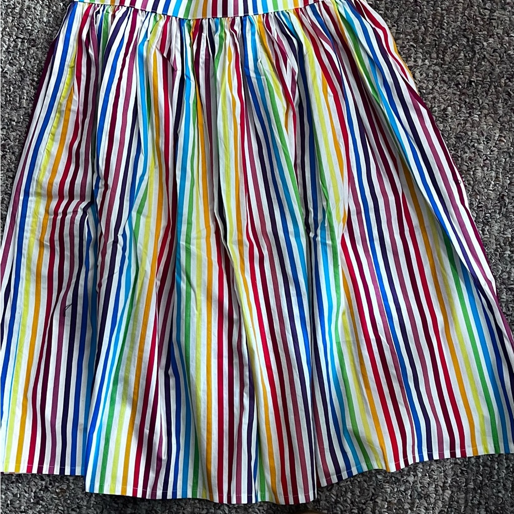 EUC Magnolia Park rainbow stripe skirt